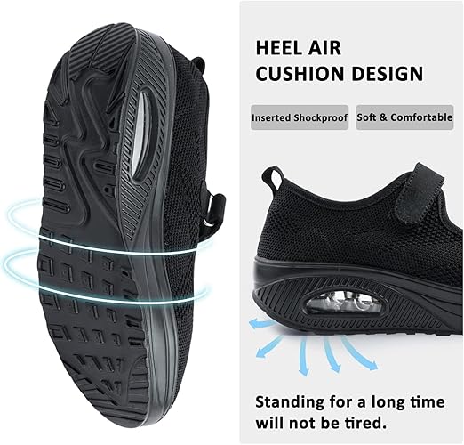 Women's Comfortable Working Nurse Shoes Non-Slip Adjustable Breathable Walking Buffer Fitness Casual Nursing Orthotic Lightweight Shoes Arthritis, Diabetes Heel Pain