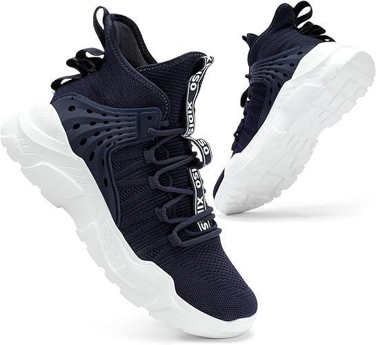 SANNAX Mens Fashion Sneaker High-Top Casual Sports Athletic Walking Shoe Running Shoes