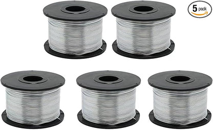 5 Rolls Stainless Steel Rebar Tie Coil, 132" 0.8mm 360FT, Automatic Rebar Tie Wire Twister