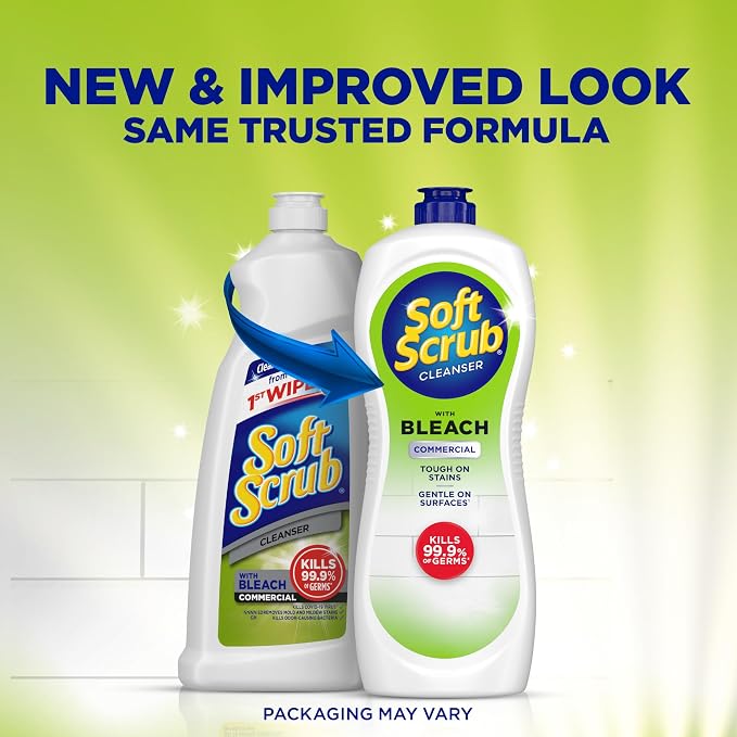 Soft Scrub Antibacterial Cleaner with Bleach Surface Cleanser, 36 Ounce (Pack of 6)