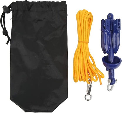 Marine Anchor Blue Aluminium Foldable Boat Kayak Anchor with Yellow Rope for Fishermen