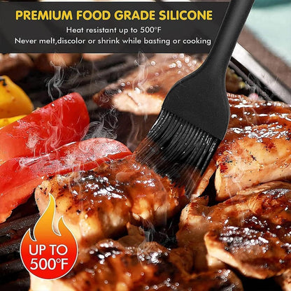 Otime Food Grade Silicone Oil Brush Spread Evenly High Temperature Barbecue Small for Kitchen,Spread Resistant,Barbecue Brushs, 19cm Pastry and Basting Brushes (Red)