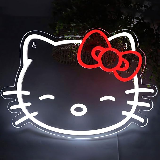 Pugna Cat Neon Signs for Wall Decor Cute Neon Lights for Bedroom Led Business Signs Suitable for Bedroom Man Cave Christmas Best Gift