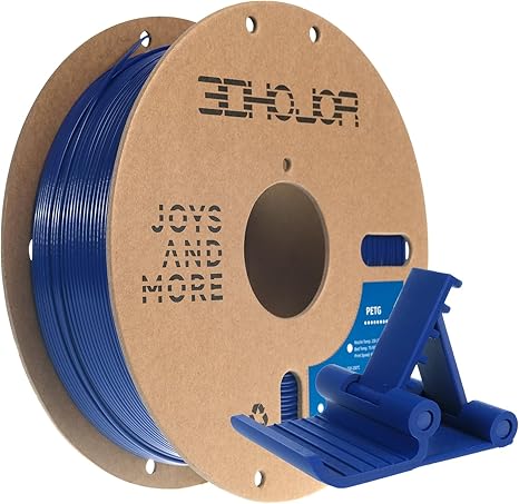 PETG Filament 1.75mm Solid Blue, 3D Printing Filament 1kg Spool(2.2lbs), 3D Filament 1.75mm Dimensional Accuracy +/- 0.03mm Non Tangling Non Clogging Non Stringing,Print with Most 3D Printers