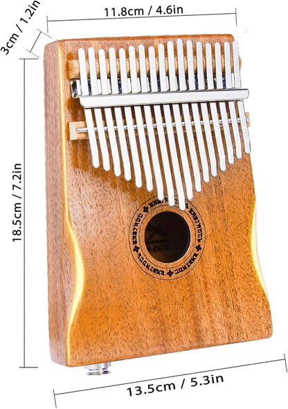 EASTROCK 17 Key Electric Kalimba Thumb Piano Built-in Pickup Professional Electric Kalimba Finger Piano for Kid Adults Beginners Professional (Mahogany Hand Rest EQ)