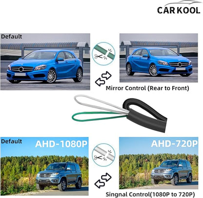 4-pin backup camera for Dash Cam HD 1080P mirror Front and rear view camera Super night vision Waterproof reversing camera 0.098 in Jack one end and 4PIN on the
