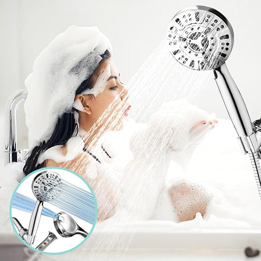 Handheld Shower Head High Pressure Handheld Shower Sprayer 10 Spray Modes Multifunctional Shower Head Easy to Clean Showerhead Filter Shower Head For Bathroom Tub Hotel