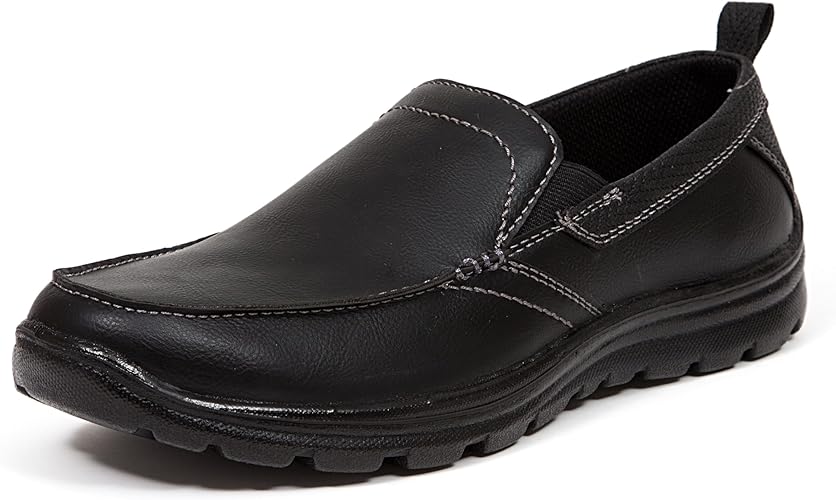 Men’s Everest Memory Foam Dress Comfort Casual Slip-On Black Loafer