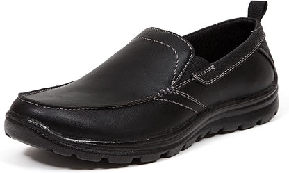 Men’s Everest Memory Foam Dress Comfort Casual Slip-On Black Loafer