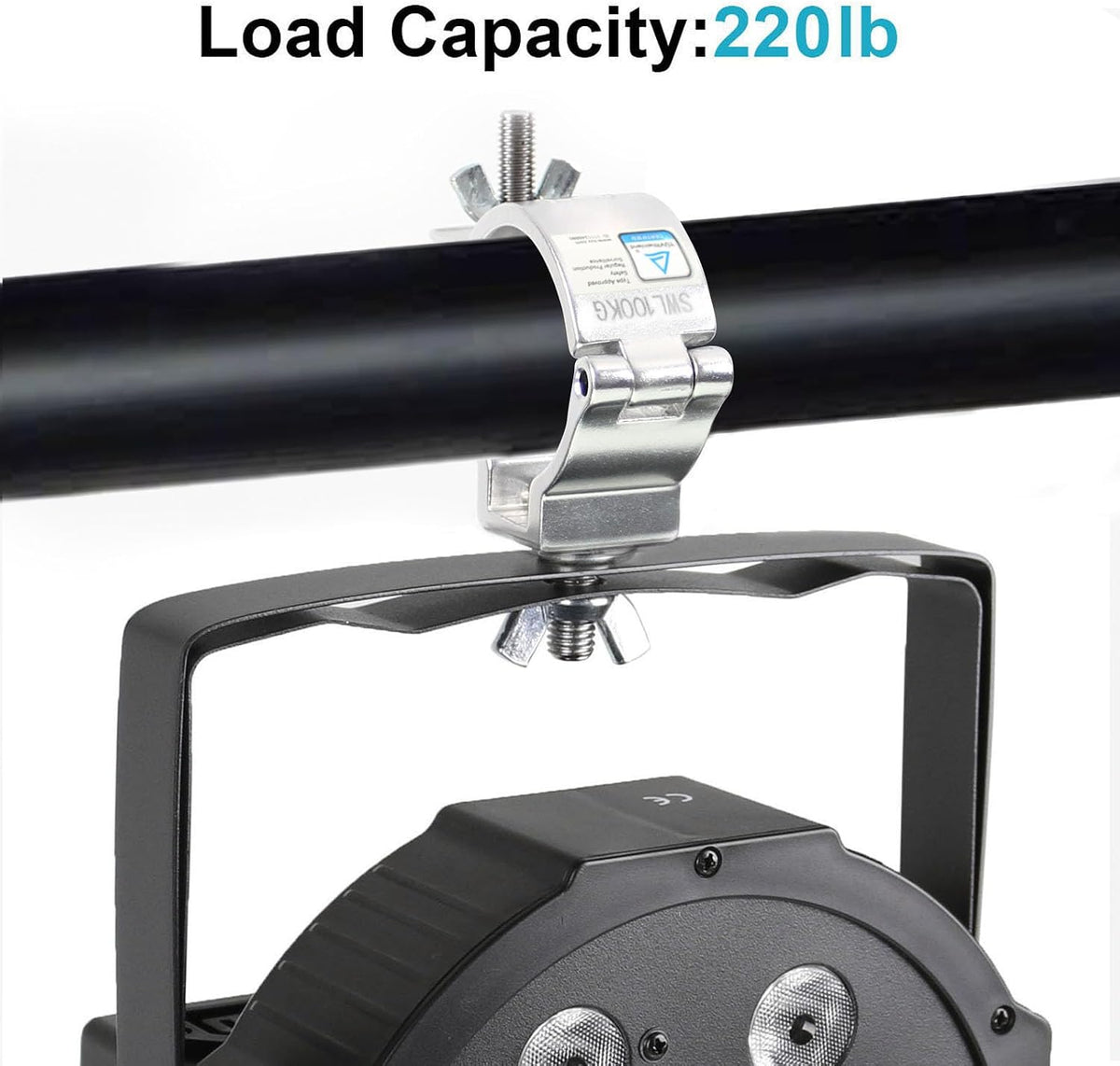 GBGS 20 Pack 2"Truss Clamp,DJ Stage Lighting Clamps, TUV Certified, Max Load 220lbs,Silver F34 O Clamps
