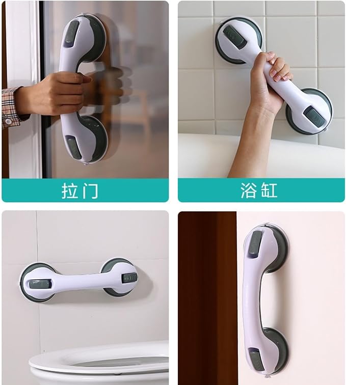 Shower Foot Rest Shower Stool for Shaving Legs, Foot Stool with Powerful Double Suction Cups (White, Large)