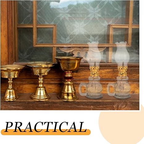 FOMIYES 1 Set Retro Lighting Oil Lamp Kerosene Lamps Household Kerosene Oil Lamp Kerosene Emergency Lighting Unique Lighting Oil Light Desktop Oil Lamp Wedding Use Kerosene Light
