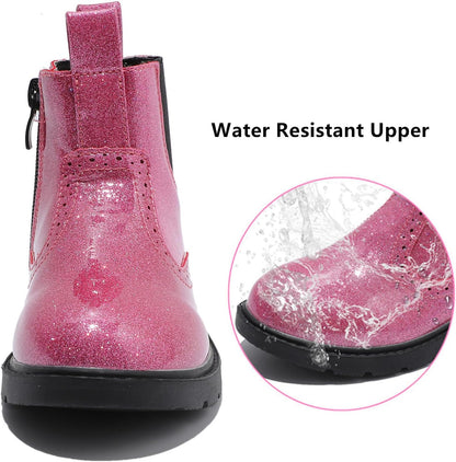 Size 12.5-13 Little Kid DADAWEN Boys Girls Waterproof Outdoor Side Zipper Comfort Chelsea Ankle Boots Combat Ankle Booties (Toddlers/Little Kids/Big Kids)