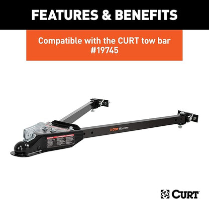 CURT 19748 Adjustable Bolt-On Tow Bar Bumper Brackets, 2-Pack