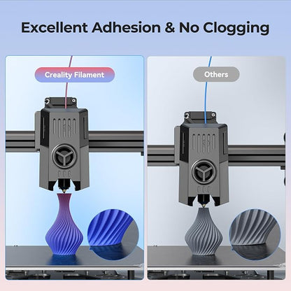 Creality Black PLA+ Filament 1.75mm, 3D Printer Filament Strong Toughness No-Tangling Vacuum Packaging 3D Printing Filament Fit Most 3D Printers, 1kg Spool, Accuracy +/- 0.02mm, Black