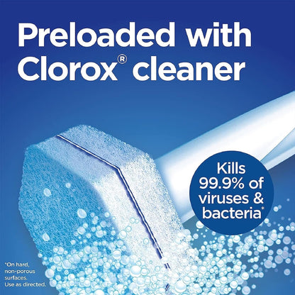 Clorox ToiletWand Toilet Cleaning Refills, Spring Cleaning Essential, Disinfecting Scrubbing Pads, Rainforest Rush, 10 Count