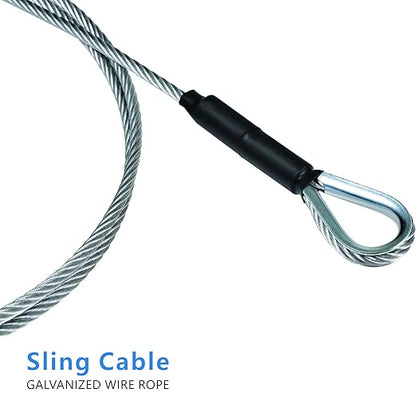 Zip Line Sling Cable, Wire Rope, 81114 Foot, 316In (11 Foot)