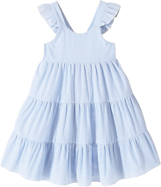 Kids Toddler Baby Girls Rainbow Dress Princess Sleeveless Beach Butterfly Sundress
