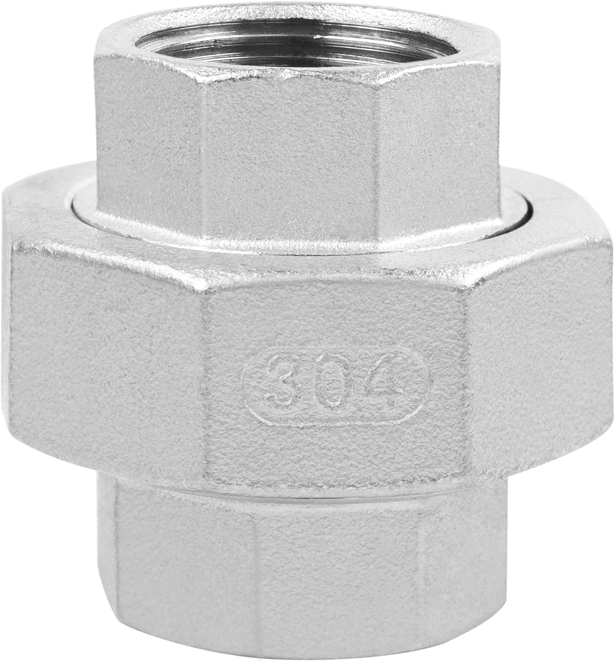 Avanty Stainless Steel 304 Cast Pipe Fitting, Union, 1-1/4" NPT Female x 1-1/4" NPT Female, 1pc