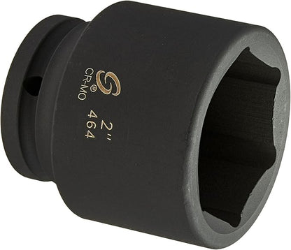 SUNEX TOOLS 464 34" Drive Standard 6 Point Impact Socket 2"