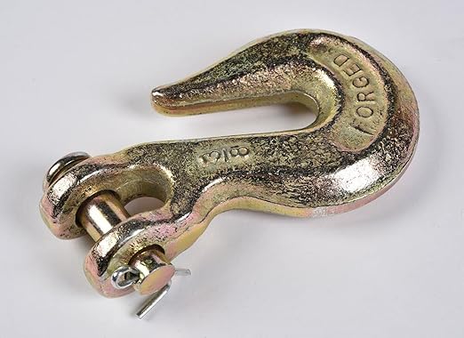 Hi-Gear Clevis Grab Hook, 6,600 LBS Working Capacity, Compatible with Tow Chain 38" Chain, Grade 70, Hook Flatbed, Trailer Tie Down Hauling Rig