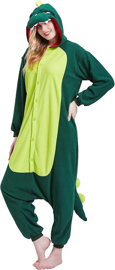 Adult Onesie Pajamas - Unisex Halloween Animal Costume Sleepwear for Men & Women - Comfy & Fun Cosplay Outfit