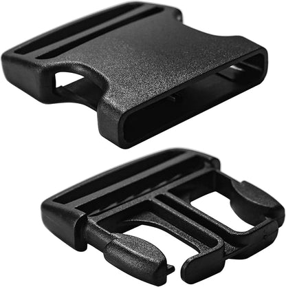 Buckles for 2 inch Wide Webbing Straps: Quick Side Release Buckle Clip 2 set and Tri-Glide Slide 4 pcs Fit 2" Nylon Web Belt, Plastic Snap Fastener Clip Heavy Duty Replacement Dual Adjustable
