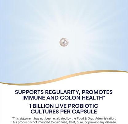 Nature's Way Adults 50 Probiotic Pearls, Supports Regularity, Immune and Colon Health, 1 Billion Cultures, No Refrigeration Required, 30 Softgels (Packaging May Vary)
