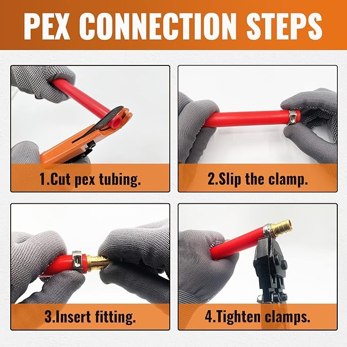 SUNGATOR 12 Inch 90 Degree Elbow PEX Fittings No Lead Brass Crimp for PEX Pipe in Plumbing Jobs (12-Pack)