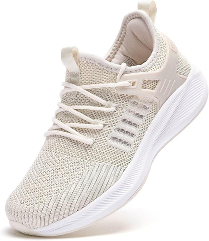 Akk Womens Athletic Walking Shoes - Running Tennis Shoes Jogging Workout Lightweight Breathable Slip on Sneakers for Indoor Outdoor Gym Travel Work