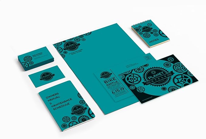 Neenah Paper 21855 Color Cardstock, 65lb, 8 12 x 11, Terrestrial Teal, 250 Sheets