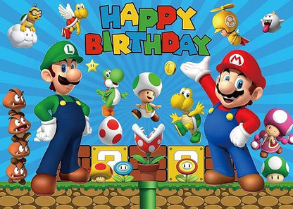 Theme Party Background Cartoon Party Background Children Birthday Party Photo Background Photography Banner Birthday Party Decoration 5X3FT
