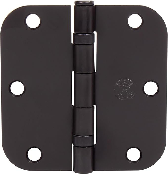 Stone Harbor Hardware 3-12" Ball-Bearing Door Hinges, 58" Radius Corner, Oil-Rubbed Bronze, 3-Pack