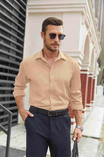 Large Size, CLASSIC COLLECTION Men's Stretch Dress Shirt.