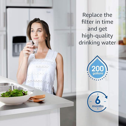 Waterdrop XWF Refrigerator Water Filter, Replacement for GE XWF (WR17X30702) NSF 4015342 Certified, 1 Filter