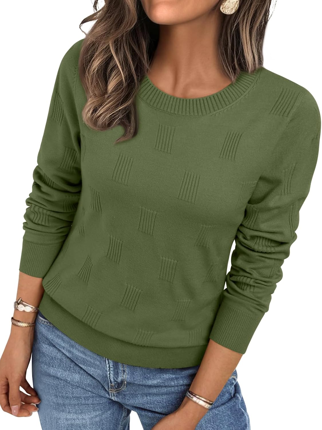 Womens Sweaters Fall Fashion 2026 Lightweight Long Sleeve Knit Pullover Casual Trendy Tops Winter Clothes