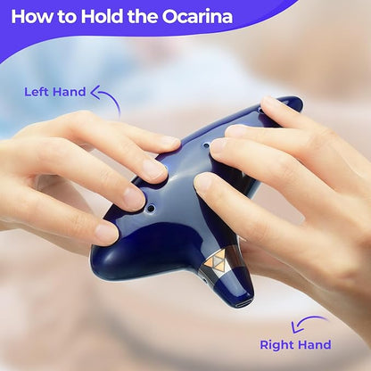 Ohuhu Zelda Ocarina, 12 Hole Alto C Zelda Ocarinas Play by Link Triforce Gift for Zelda Fans with Display Stand
