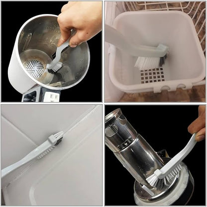 Kitchen Scrub Brush, Right Angle Cleaning Brush for Sink Household Dish Pot Pan Edge Corners, Stiff Brushes for Small Spaces Grout Tile Lines Deep Cleaning with Stiff Bristles