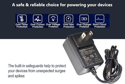 12V 1A 12W Power Supply Adapter, 5.5 x 2.12.5mm, 100-240V AC to DC 12V 1000mA ACDC Power Converter Transformer for CCTV Security Camera, LED Strip Lights, Router, etc. UL Listed