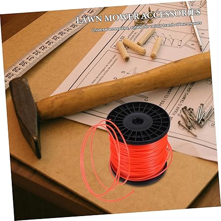 Grass Trimmer Line 100 2.4mm Diameter Nylon Lawn Mower Cutting String Universal Compatibility Easy to Use Replacement Spool