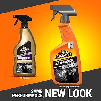 Armor All Ultra Shield Plus Ceramic Multi-Purpose Car Interior Cleaner 500ml Ceramic Formula and Stain Resistant Technology Keeps Your Car's Surfaces Clean Longer Optimal for Car Preparation