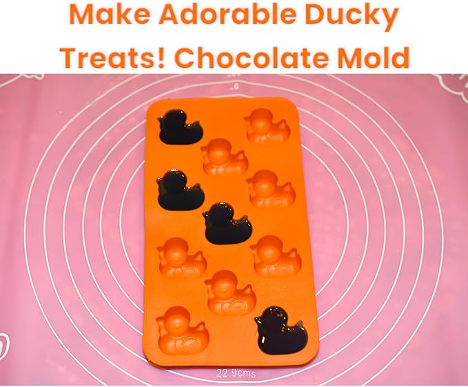Duck Silicone Mold (11 Cavity) - 3D Candy, Bite-Size Treats, Funny Ice Pops - Food-Grade, Easy-Release, Freezer Safe