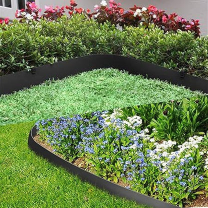 Landscape Edging Border, 5 inch Tall Wall, Garden Edging Borde Flower Bed Edging Plastic Edging for Landscaping Rubber Landscaping Edging (33 feet  no Stakes)