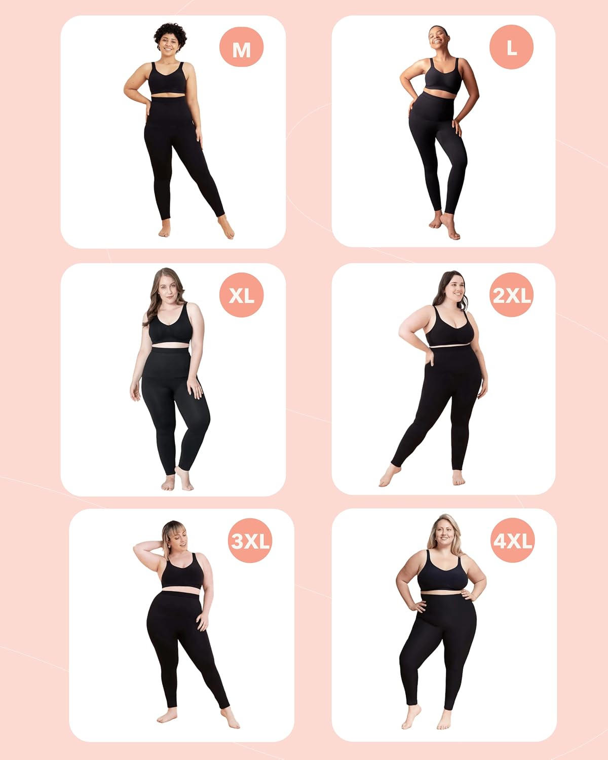 High Waisted Tummy Control Compression Leggings for Women - Petite to Plus Size Womens Leggings Non See Through