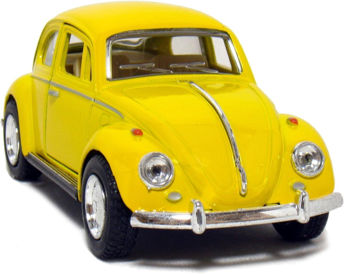 KiNSMART - 1967 Volkswagen Classic Beetle 5 Inch 1:32 Scale Die Cast Metal Model Toy (Yellow)