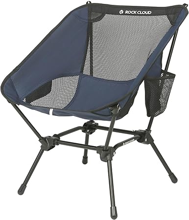 ROCK CLOUD Portable Camping Chair Ultralight Folding Chairs Outdoor for Camp Hiking Backpacking Lawn Beach Sports, Navy