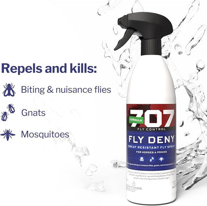 Formula 707 Fly Deny Spray for Horses & Ponies, 32 oz – 14-Day Protection