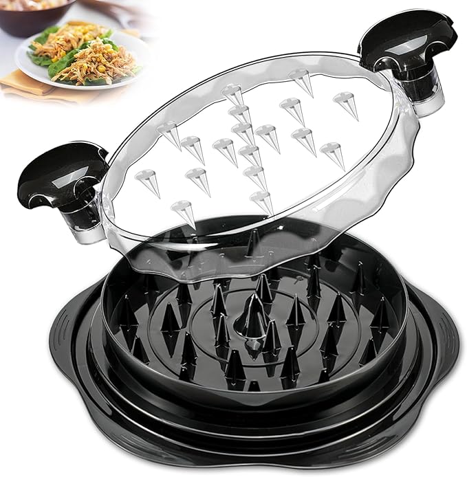 Chicken Shredder Tool Twist for Kitchen, Manual Chicken Breast Grinder Machine for Ground Food, Meat  Vegetables (Elegant Black)