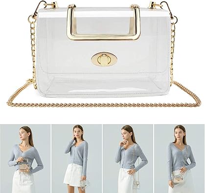 Transparent Clutch Clear Purse Crossbody Shoulder Bags Stadium Approved Bags