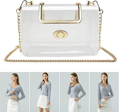 Transparent Clutch Clear Purse Crossbody Shoulder Bags Stadium Approved Bags